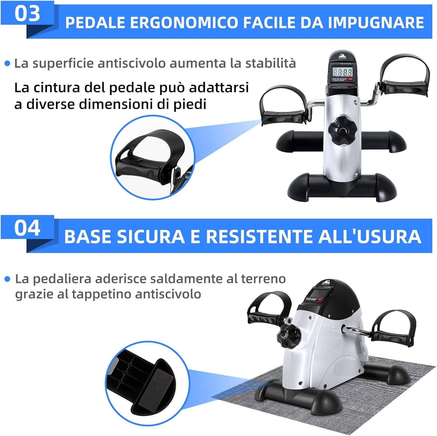 Evoland Mini Cyclette - Pedale Statico Portatile - immagine 7