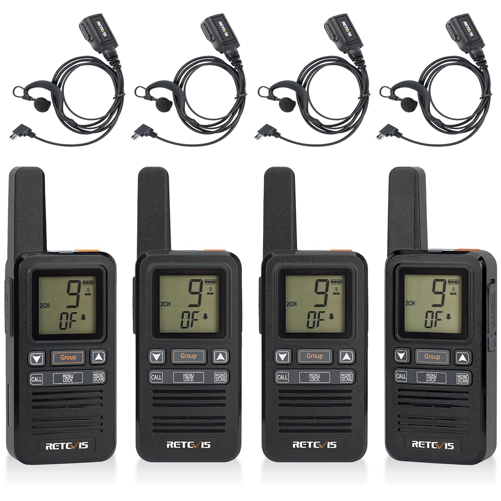 Retevis RB667 - Walkie-Talkie Professionali VOX (4 Pezzi)