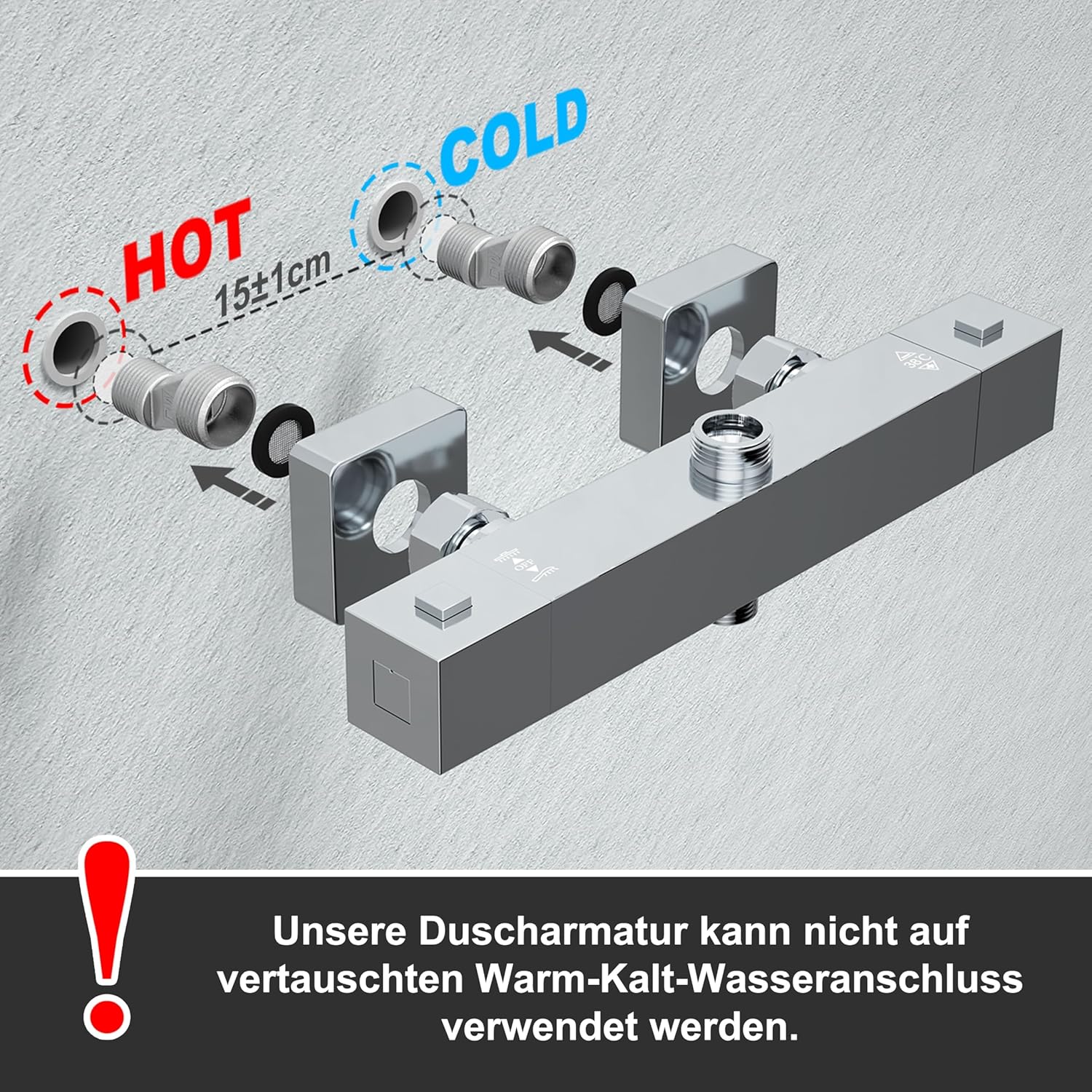 Colonna Doccia con Soffione 30x30cm Quadrato - immagine 6