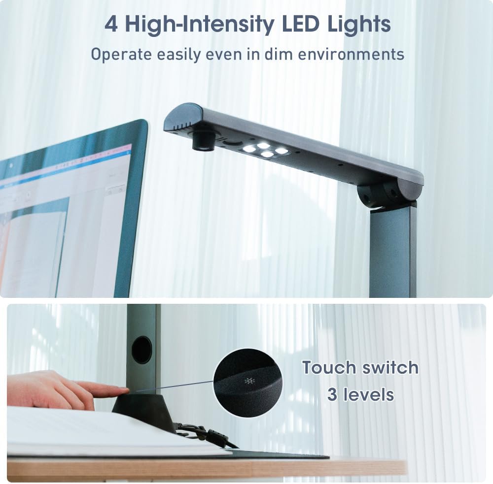 Scanner Documenti Libri Portatile A3/A4 17MP Professionale - immagine 3