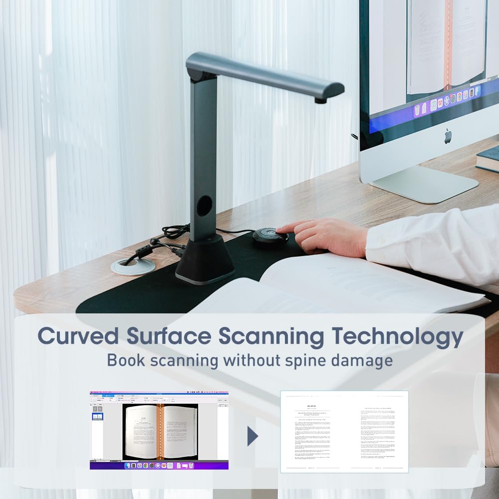 Scanner Documenti Libri Portatile A3/A4 17MP Professionale - immagine 4