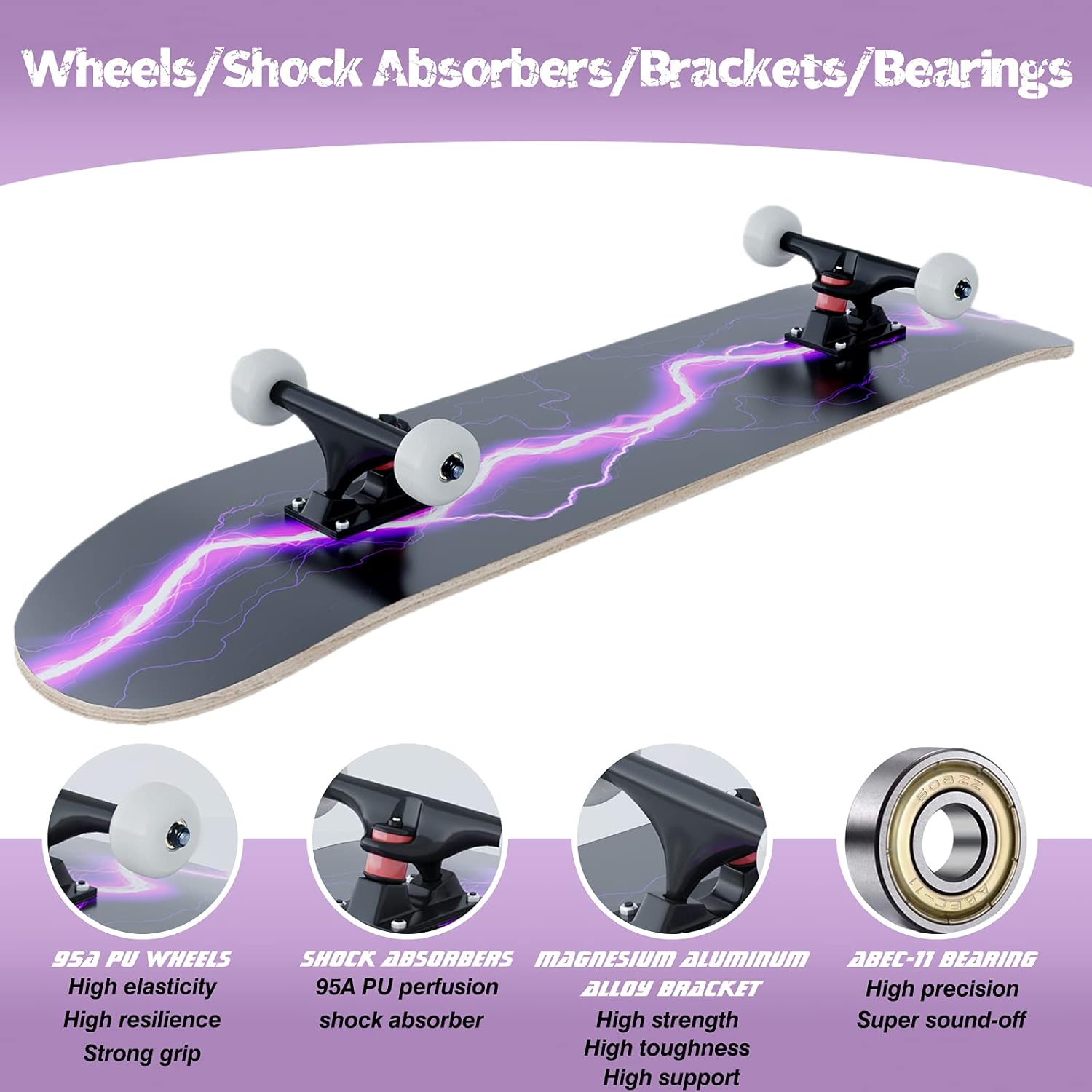 Completo Skateboard Professionale 31'' x 8'' - immagine 3