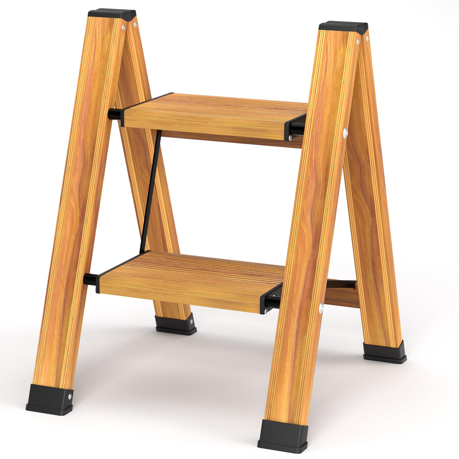 Kulaco Sgabello Pieghevole Scala 2 Gradini in Alluminio