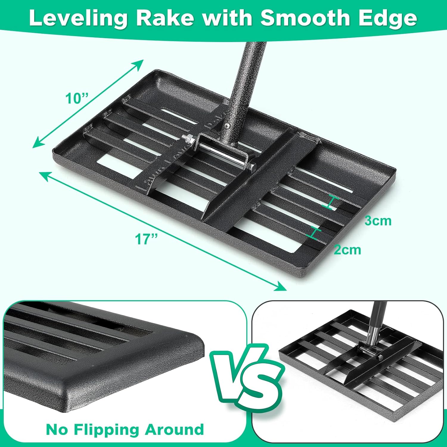 Dakepole Rastrello Livellatore per Prato 25x43cm - immagine 2