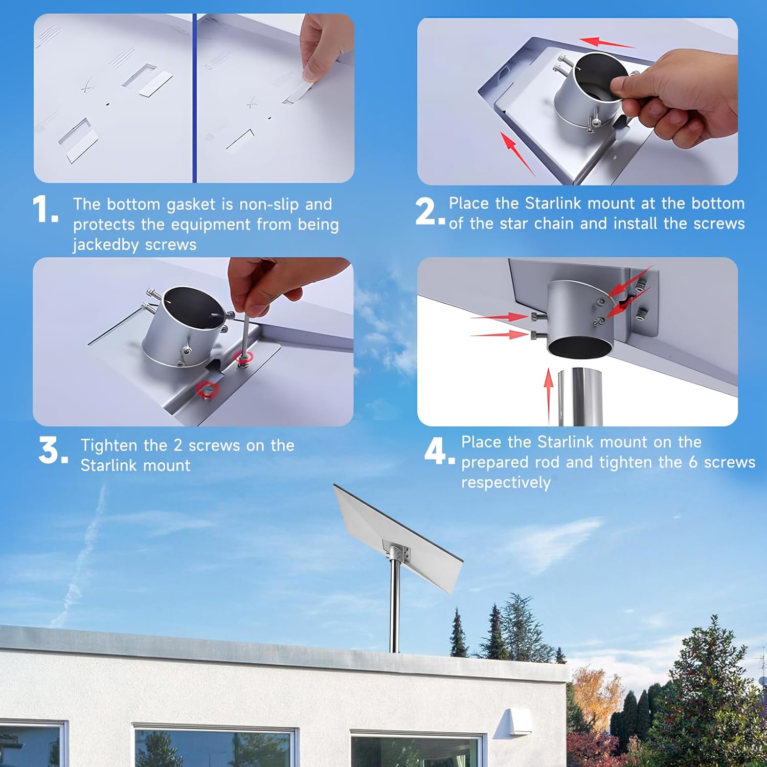 Starlink Gen 3 Mount - Adattatore per Tubo V3 - immagine 4