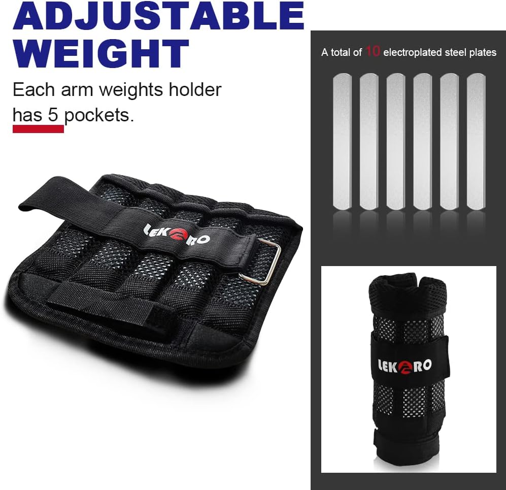 Pesi Regolabili per Polso e Caviglia, 1 Paio - immagine 2