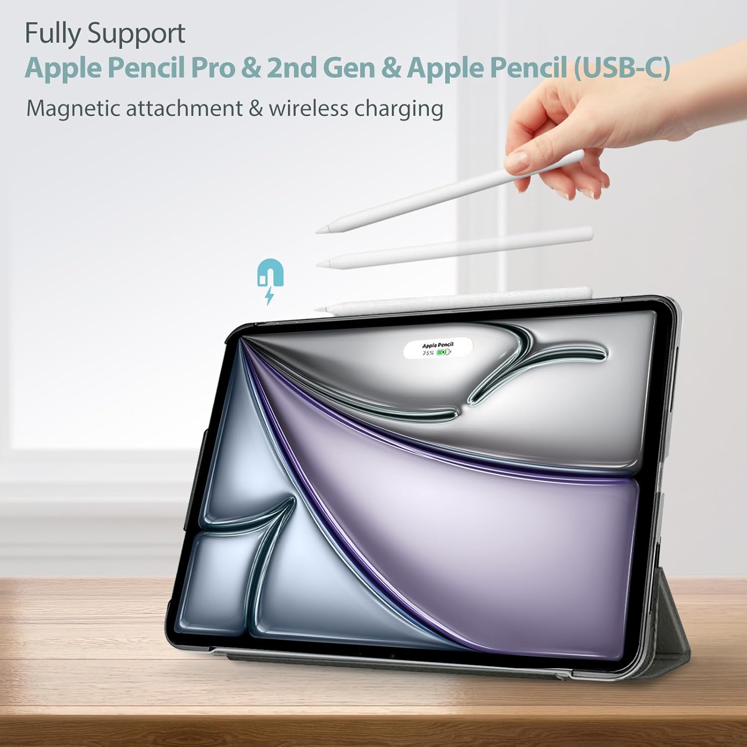 Procase Custodia iPad Air 11" M3/M2 2025/2024 - Grigio - immagine 3