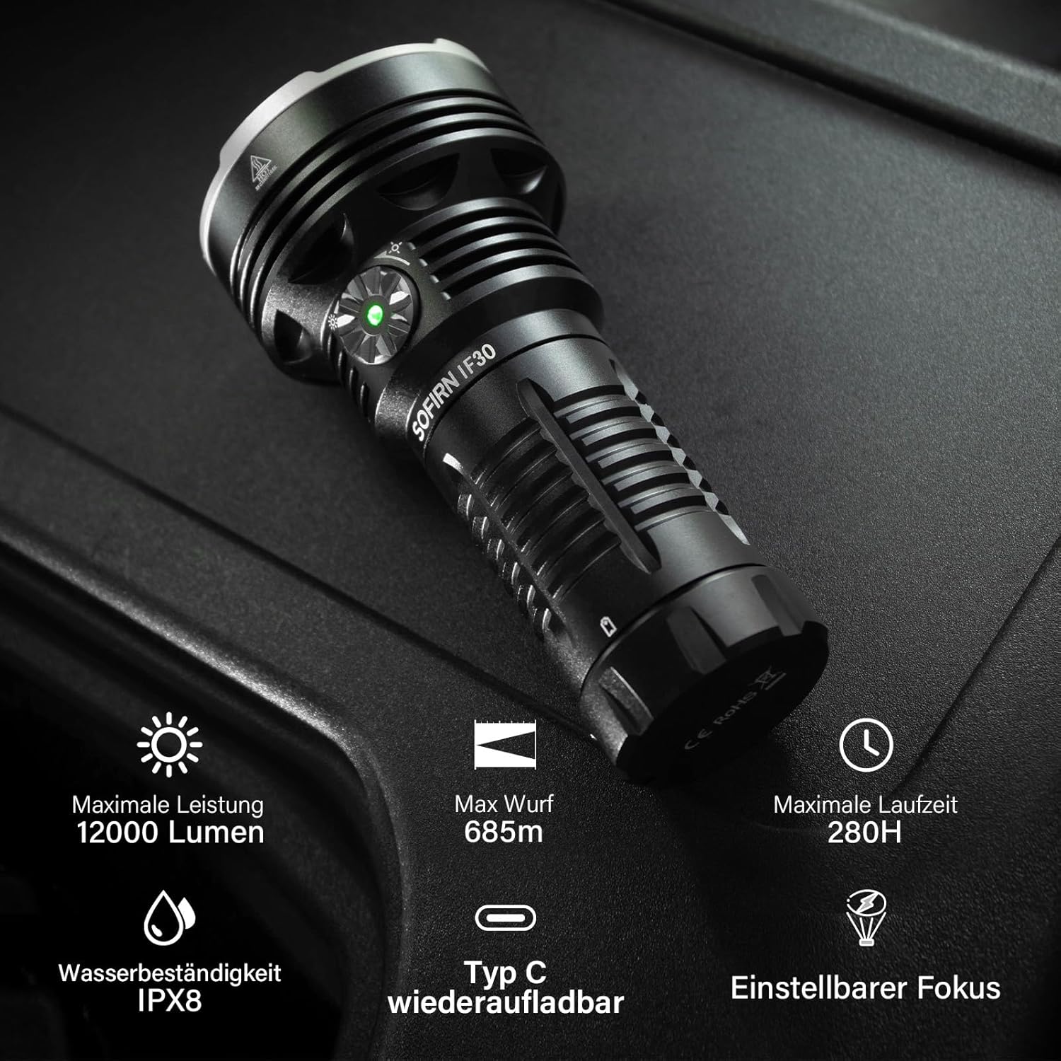 sofirn IF30 Torcia Extreme Light LED 12000 Lumen - immagine 2