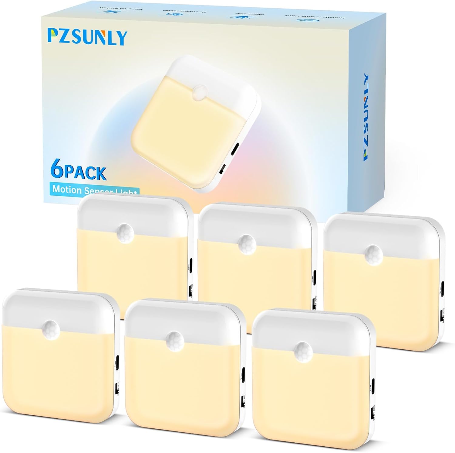 Luce Notturna LED con Sensore Movimento (6 pz) - immagine 1