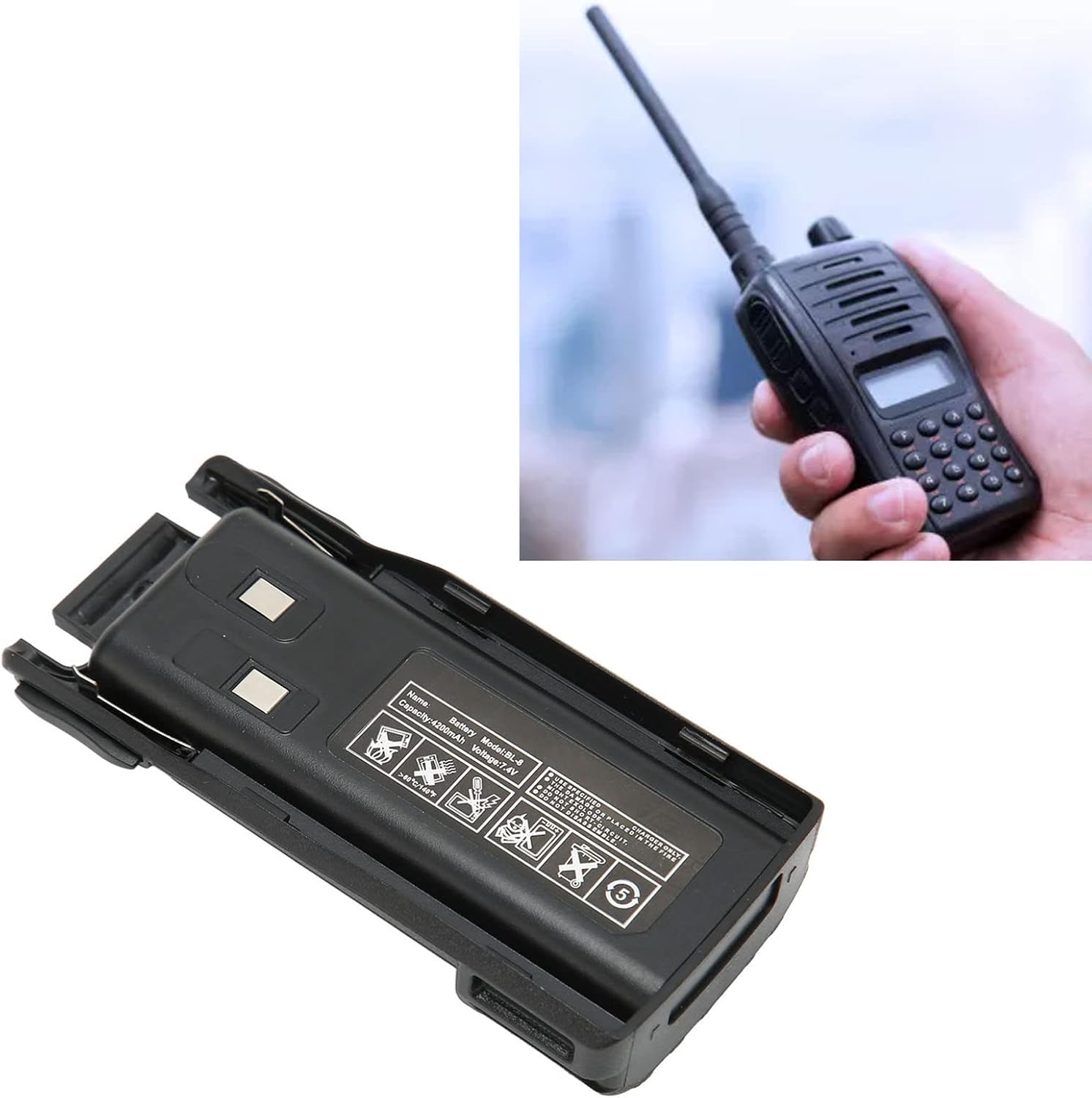 Batterie Ricambio 2PCs 7.4V 4200mah BL-8 Ioni di Litio - immagine 3