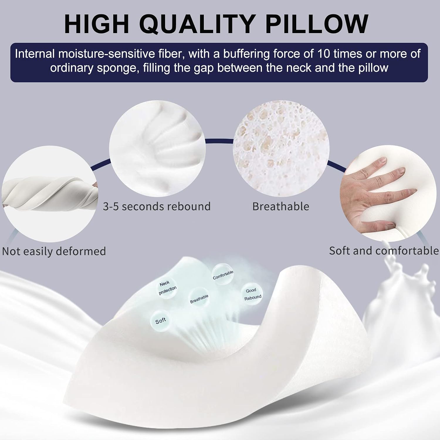 Fityou Cuscino Cervicale Memory Foam Regolabile - immagine 3