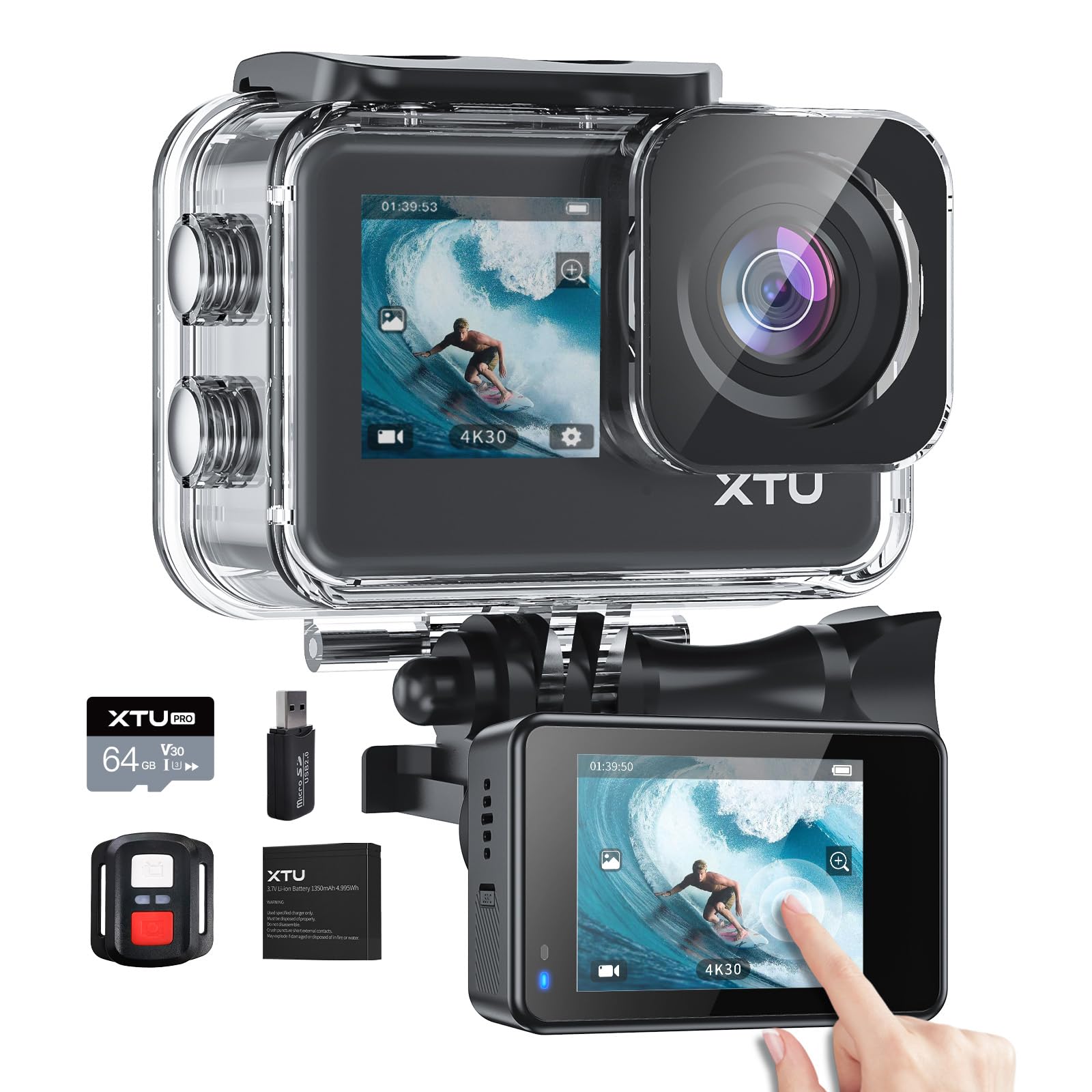 Xtu S6 Action Cam 4K30FPS 20MP con Scheda 64GB