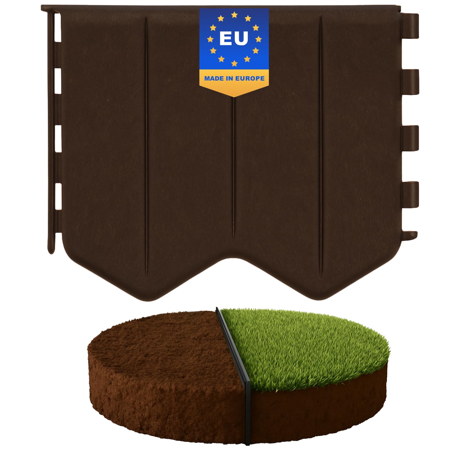 Gardenix Bordo per Aiuole in Plastica 20.6m, Marrone