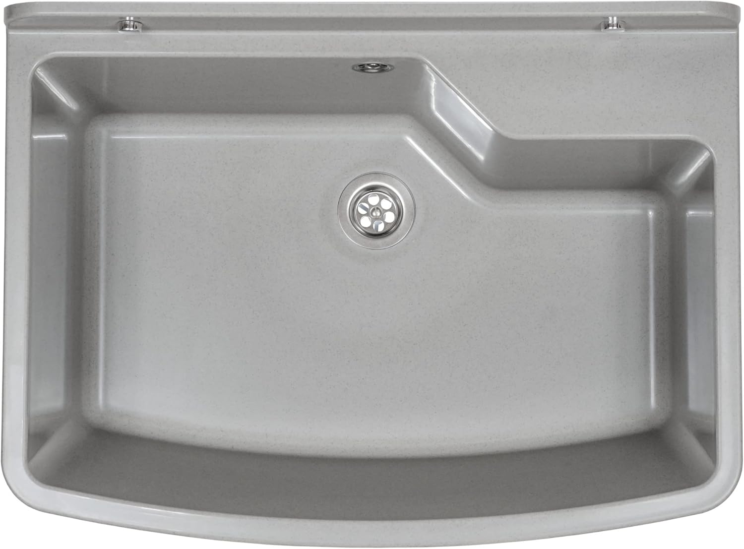 Lavabo con Sifone in Plastica Grigio Granito 61cm - immagine 3
