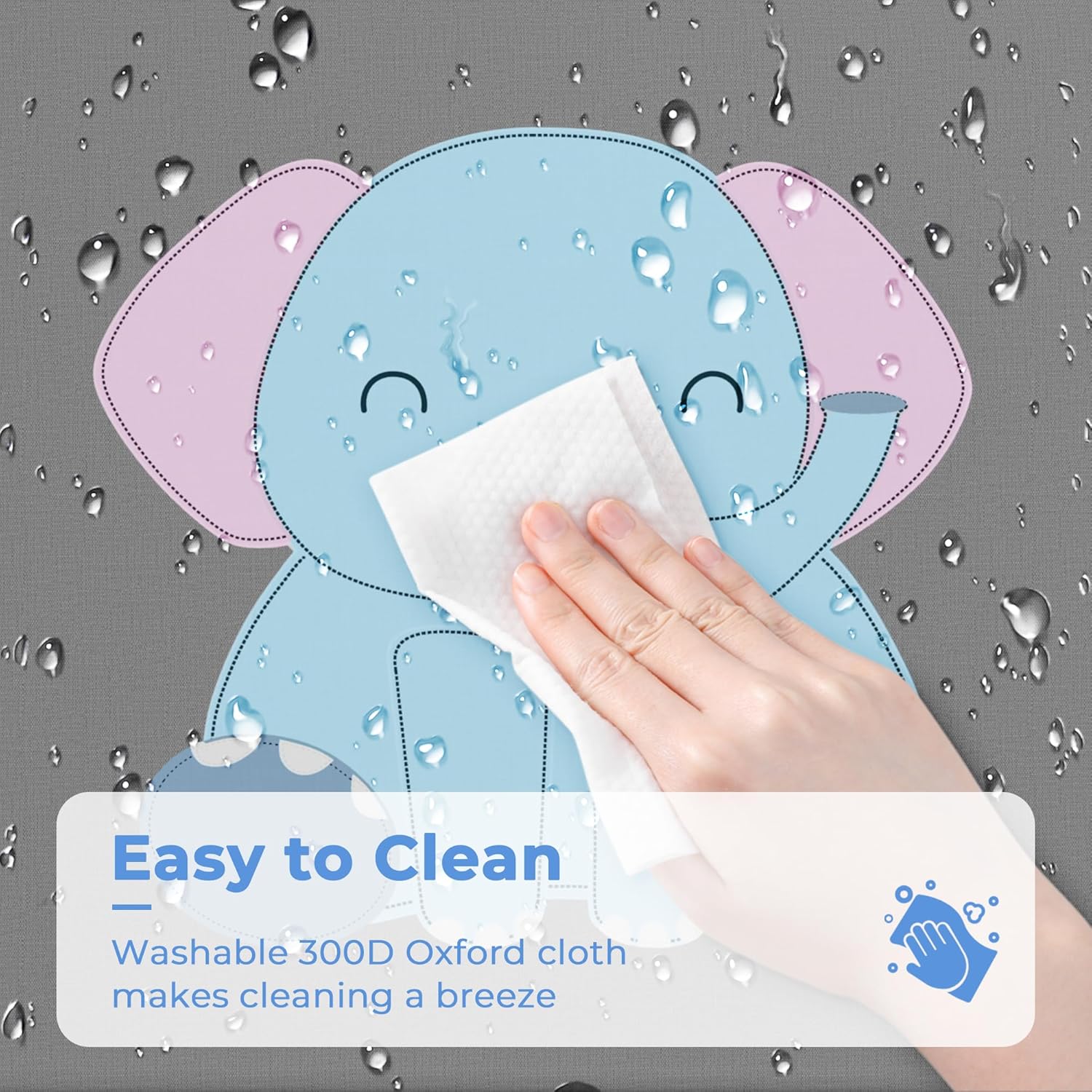 Scatola Porta Giocattoli con Ruote 135L - Grigio - immagine 7