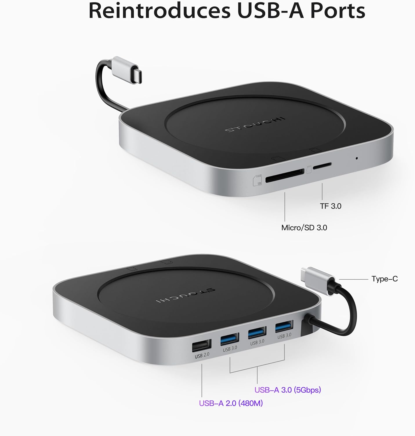 Stouchi Mac mini M4 Dock in Alluminio - immagine 2
