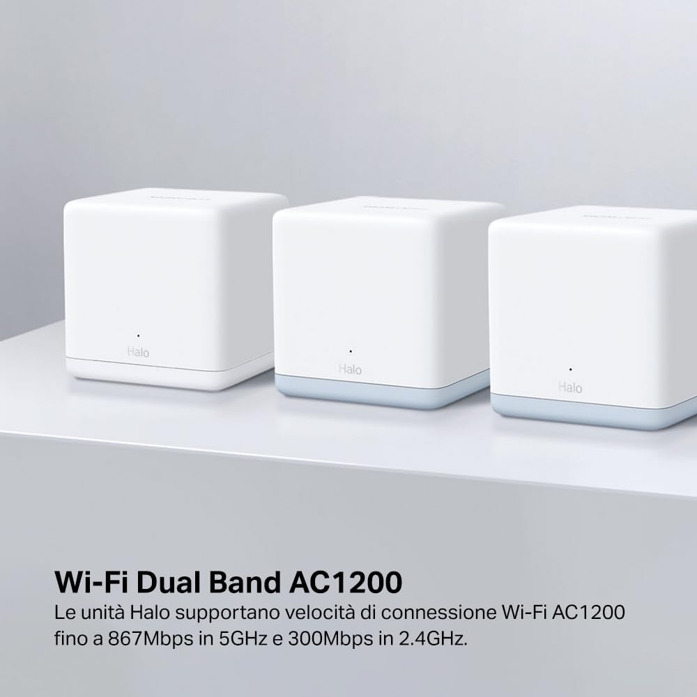 Mercusys TP-Link Halo H1200G (3-pack) WiFi Mesh AC1200Mbps - immagine 3