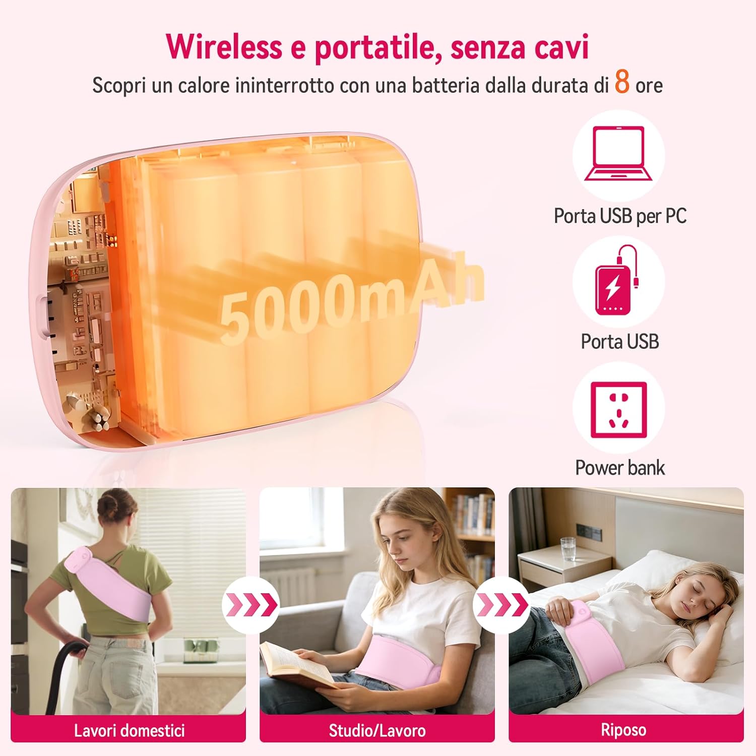 Cuscinetto Riscaldante Portatile per Dolori Mestruali - immagine 4