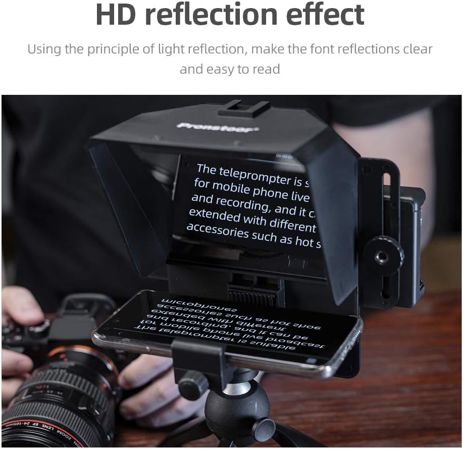 PRONSTOOR Kit Teleprompter Portatile con Telecomando - immagine 4