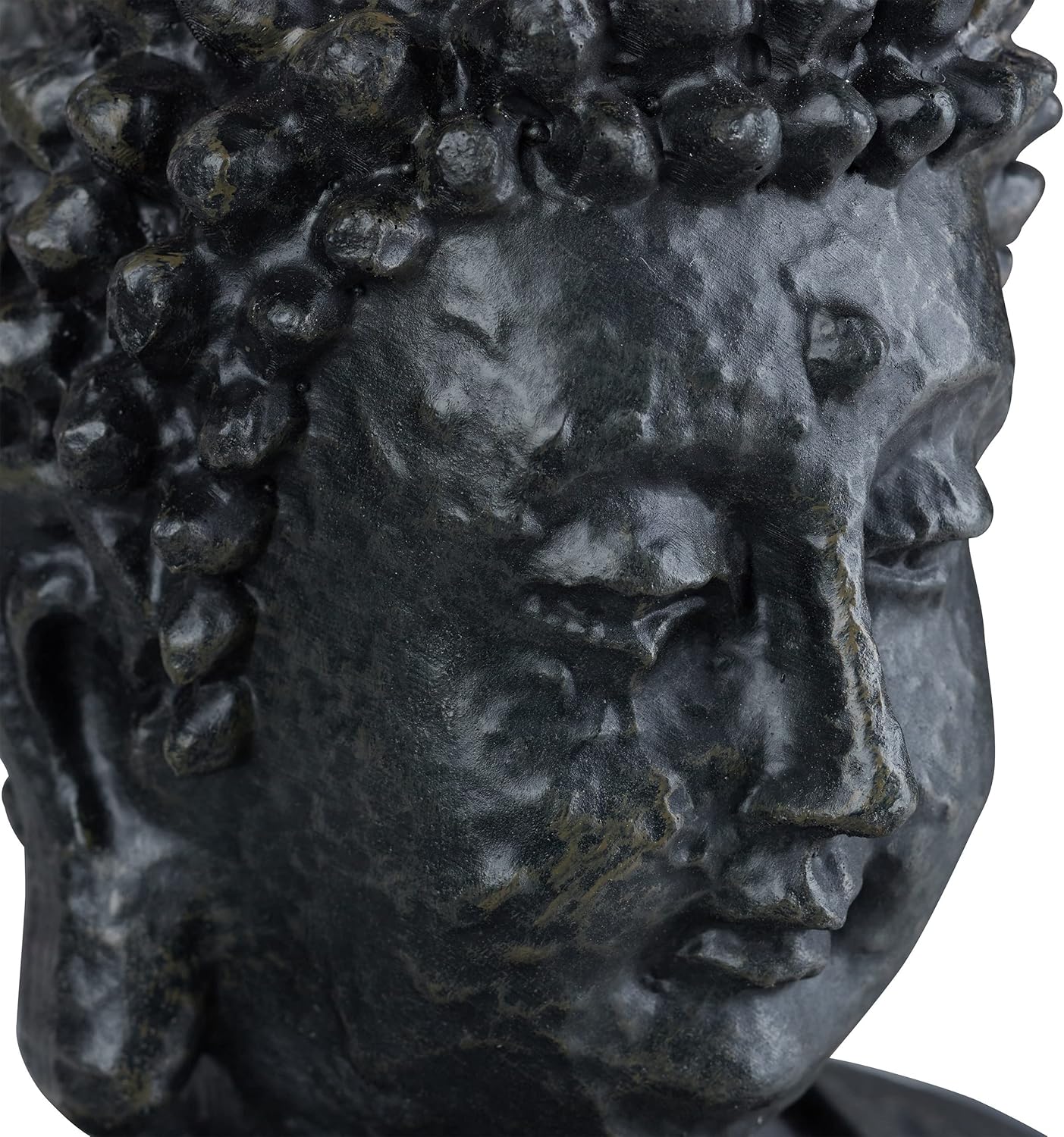 Relaxdays Statua Zen Buddha Seduto XL 40cm, Grigio Scuro - immagine 7