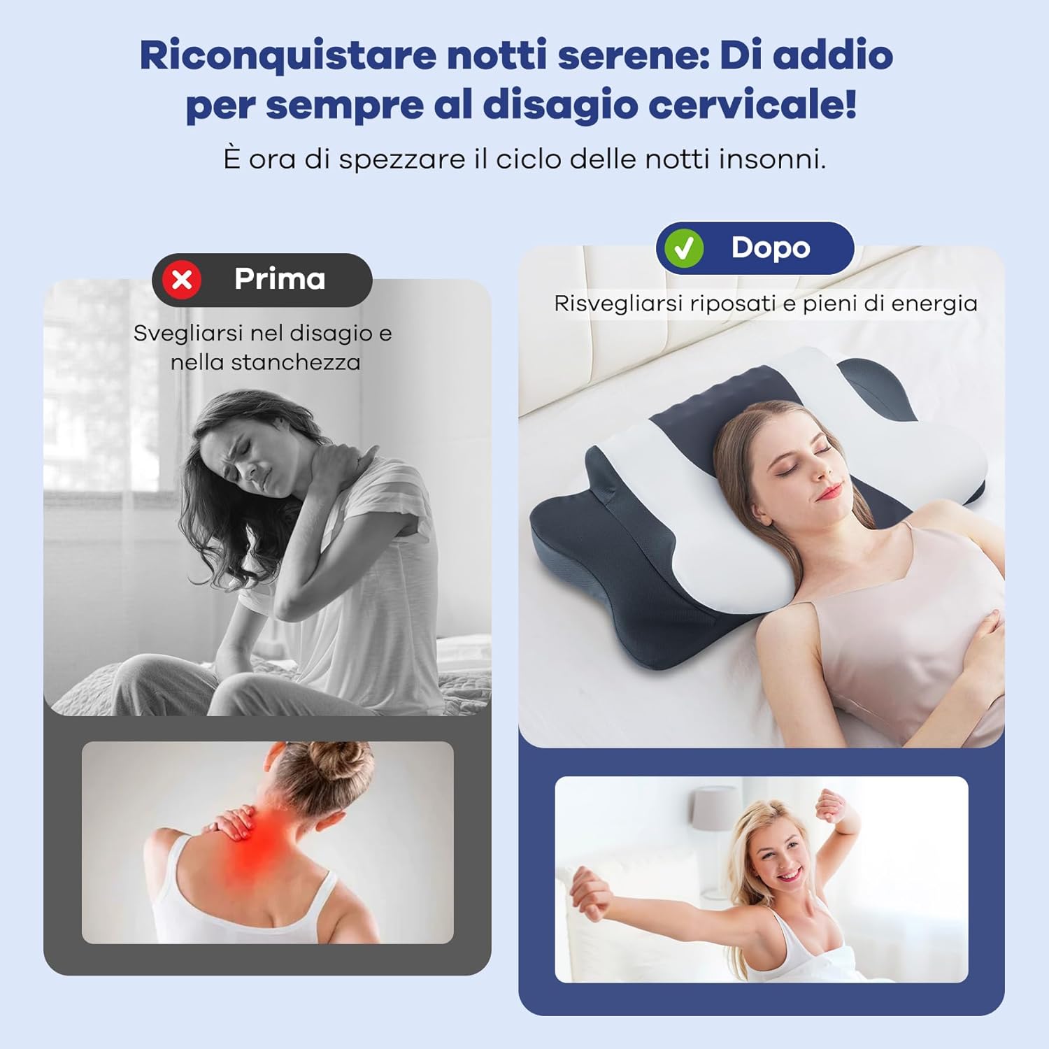Donama Cuscino Cervicale in Memory Foam - immagine 4
