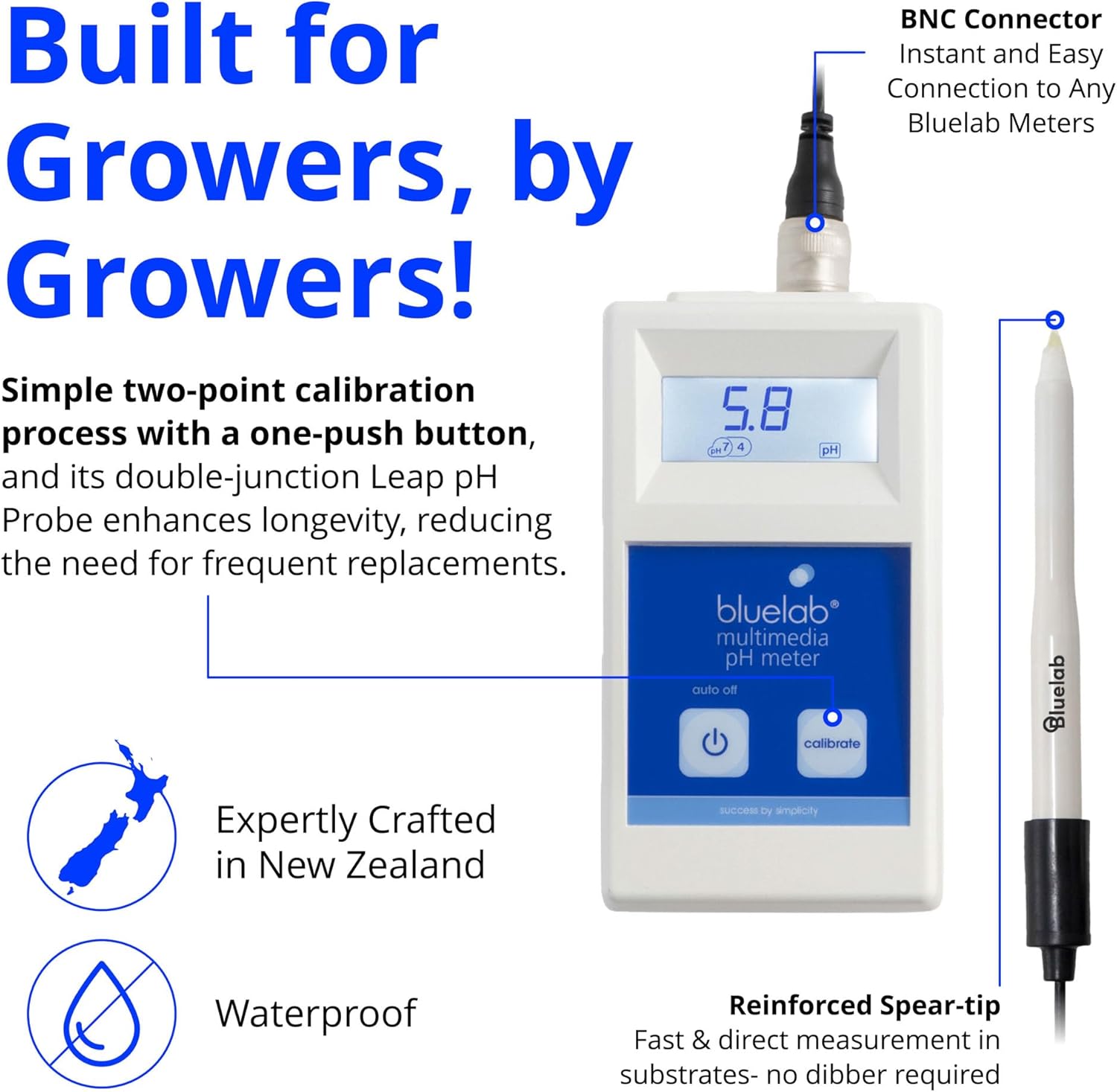 Bluelab METMULTI PH Meter, White - immagine 5