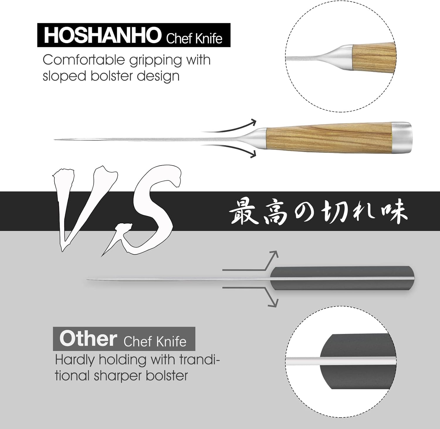 Hoshanho Coltello da Chef Damasco 20cm - immagine 4