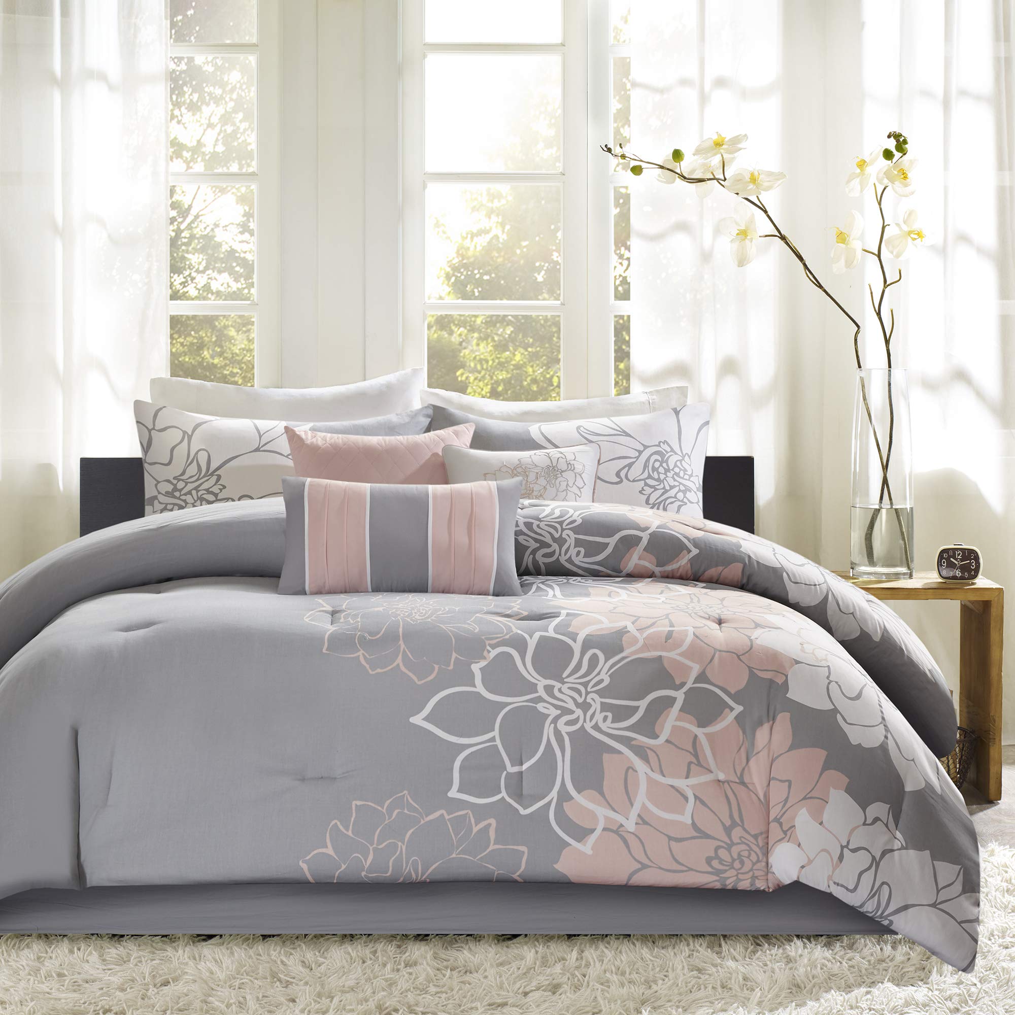 Madison Park Biancheria da Letto Alternativa Cal King, Grigio/Fard