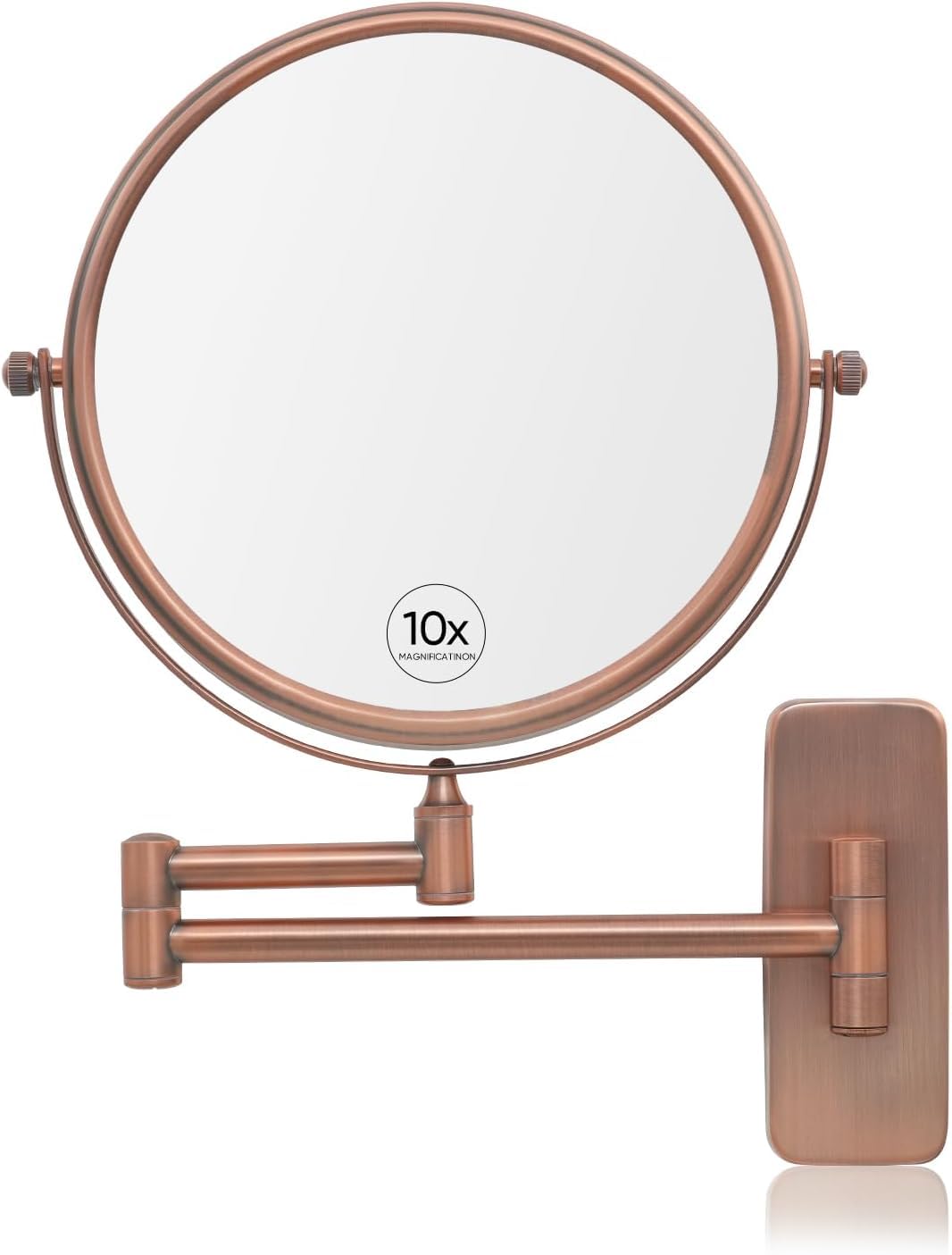 Nicesail Specchio Trucco da Parete Oro Rosa x10