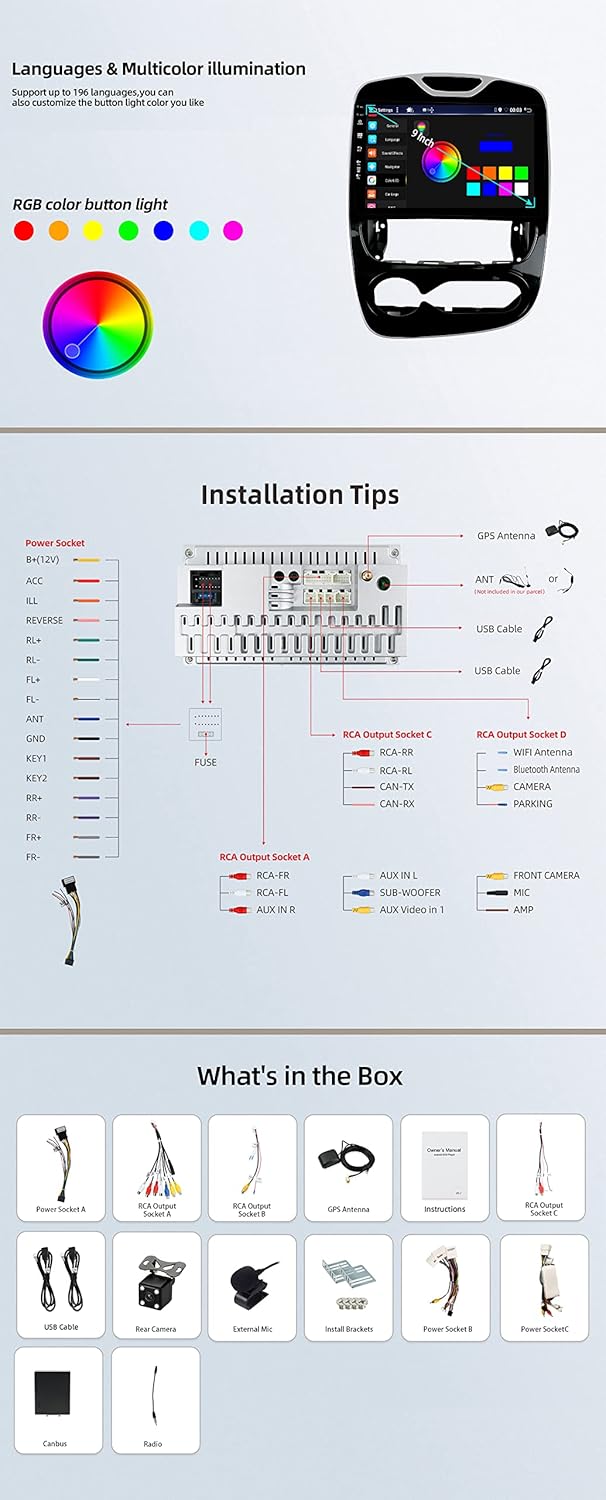 Autoradio Android 14 IPS per Renault Clio 4 (2016-2019) - immagine 4