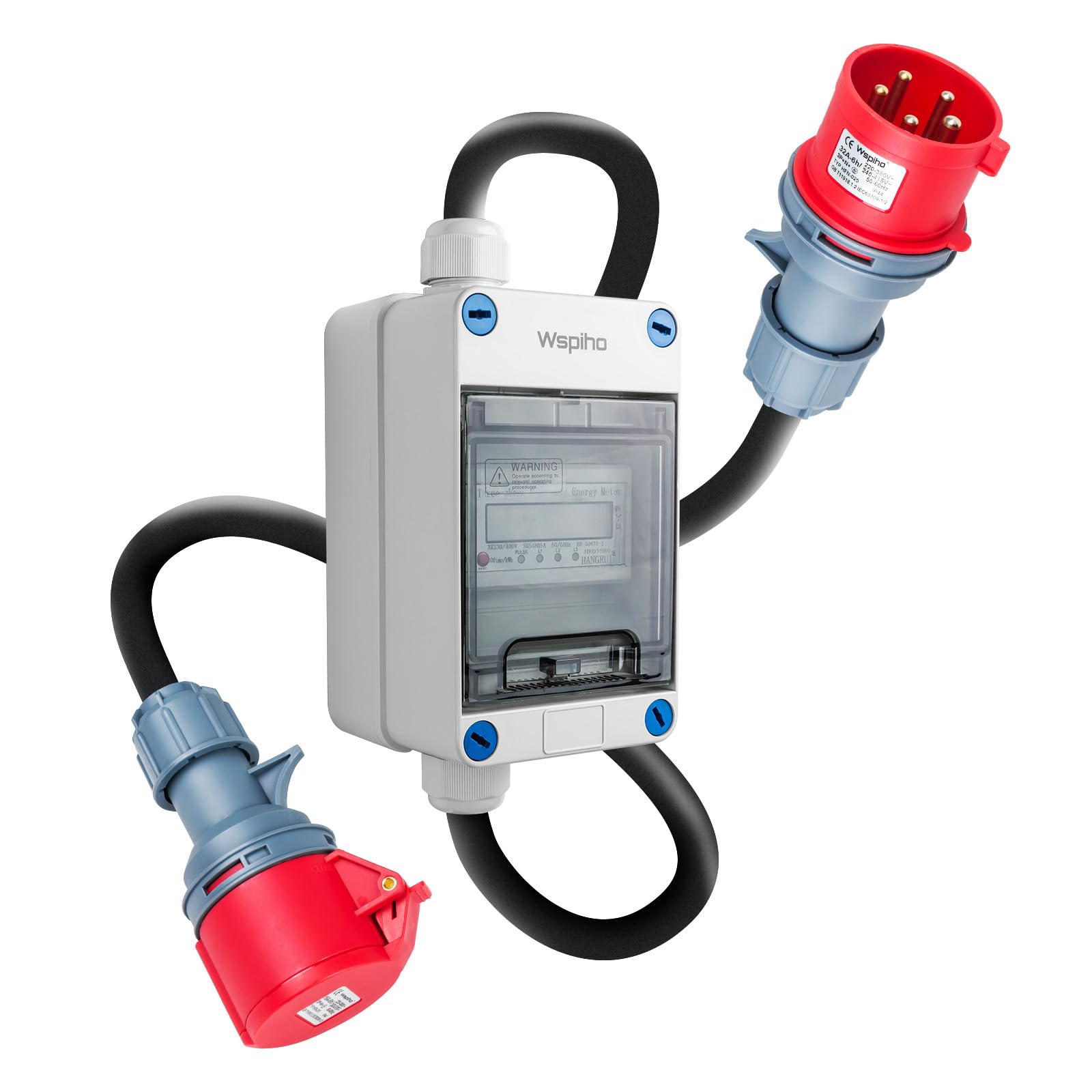 Contatore di Corrente Digitale 16A Trifase con LED