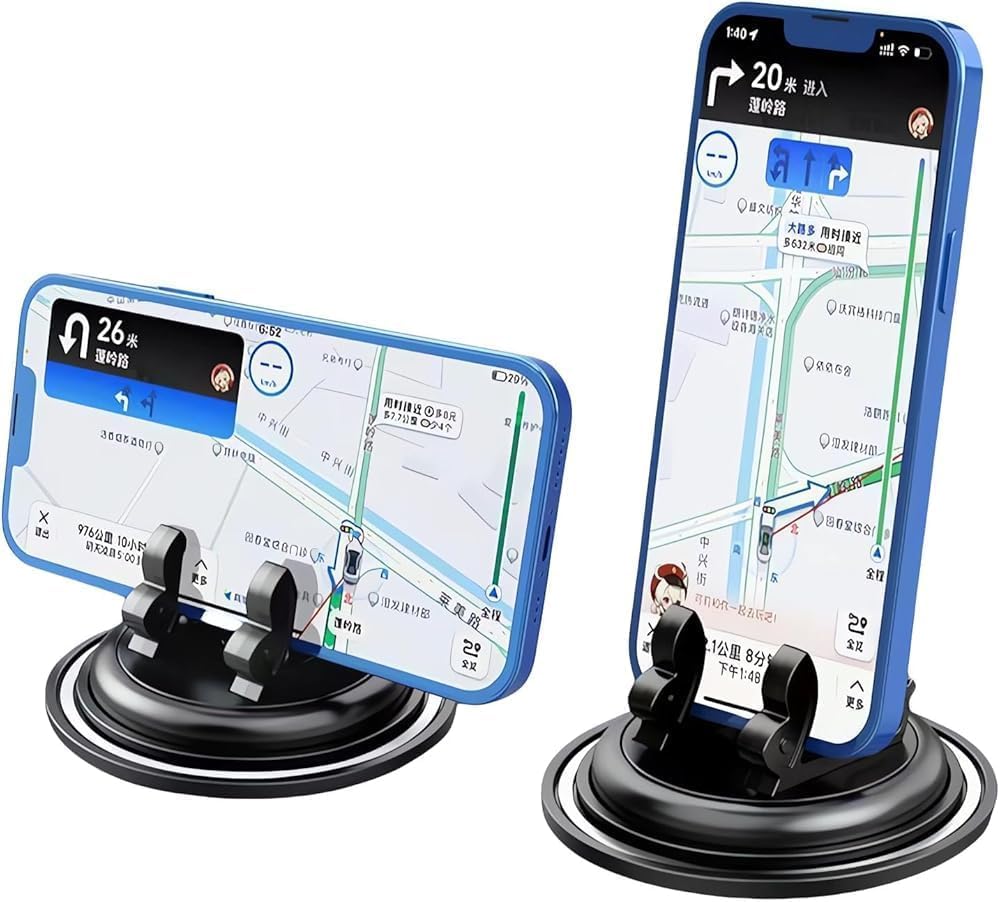 Saumoker Porta Cellulare Auto Antiscivolo 360°, Nero