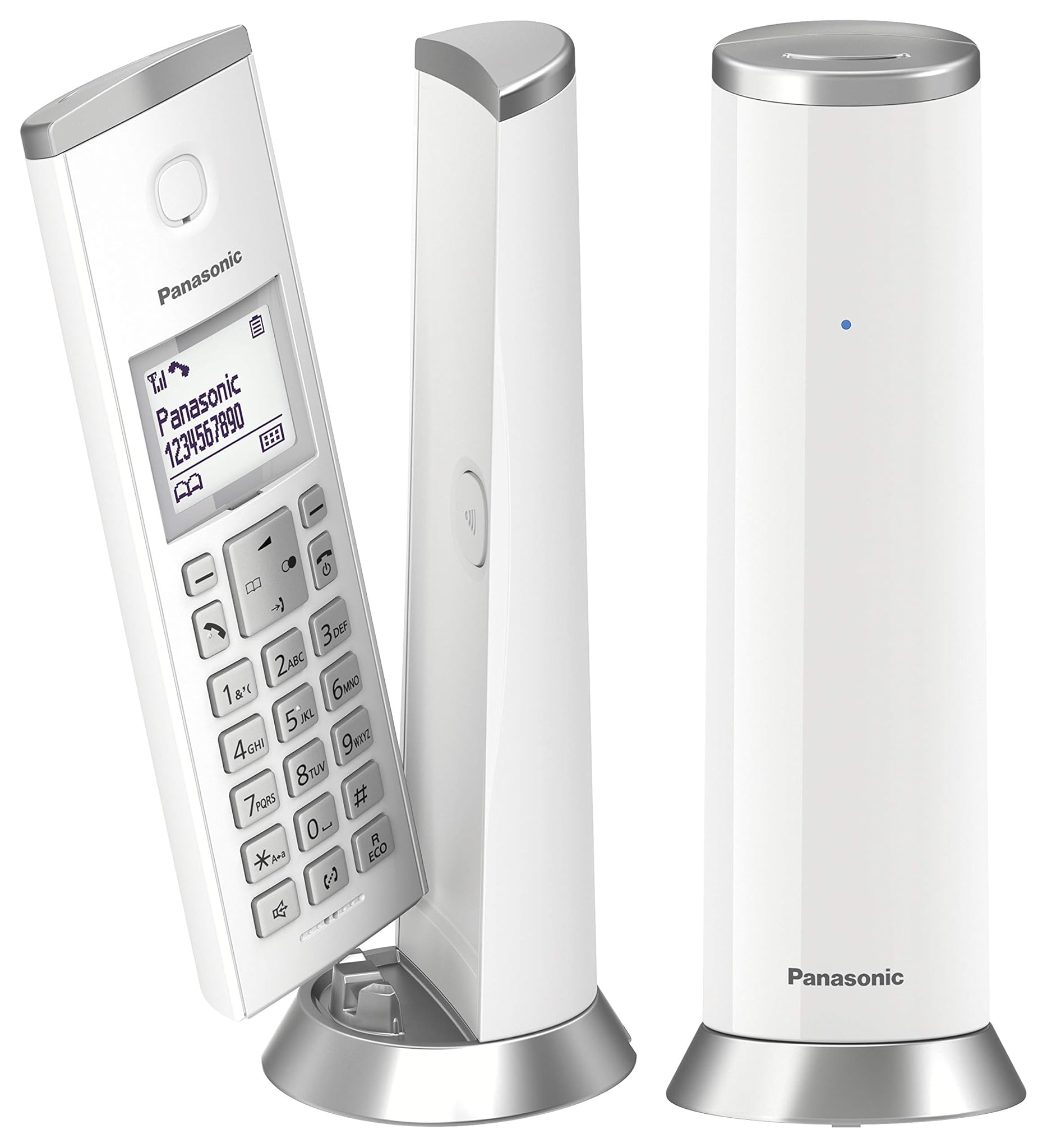 Panasonic Telefono DECT Cordless KX-TGK212JTW, Bianco