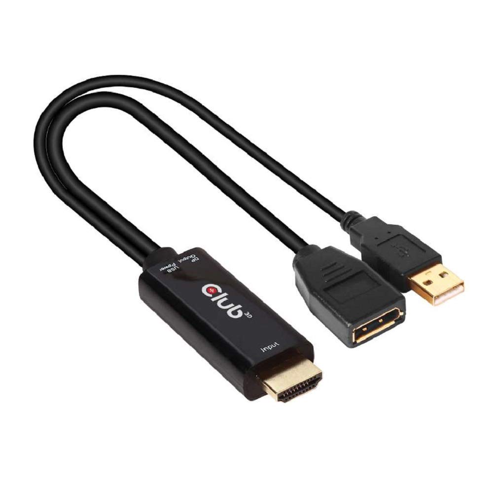 Club3D CAC-1331 - Adattatore attivo da HDMI a DisplayPort 1.2 4K60Hz M/F