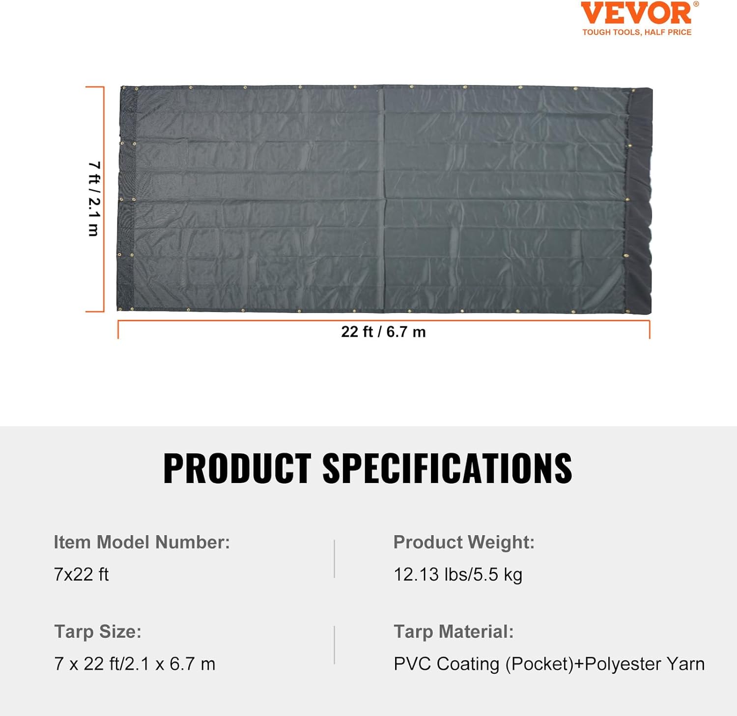 Vevor Telo in Rete per Autocarro Ribaltabile 7x22 Piedi - immagine 7