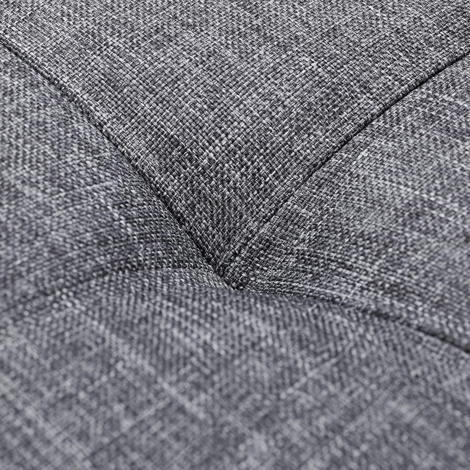 Relaxdays Contenitore Pouf Pieghevole, Grigio Scuro - immagine 8