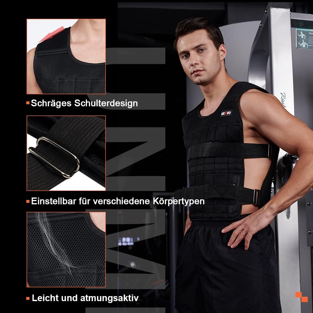 Set Gilet Pesi Regolabili con Pesi Braccia e Gambe - immagine 2