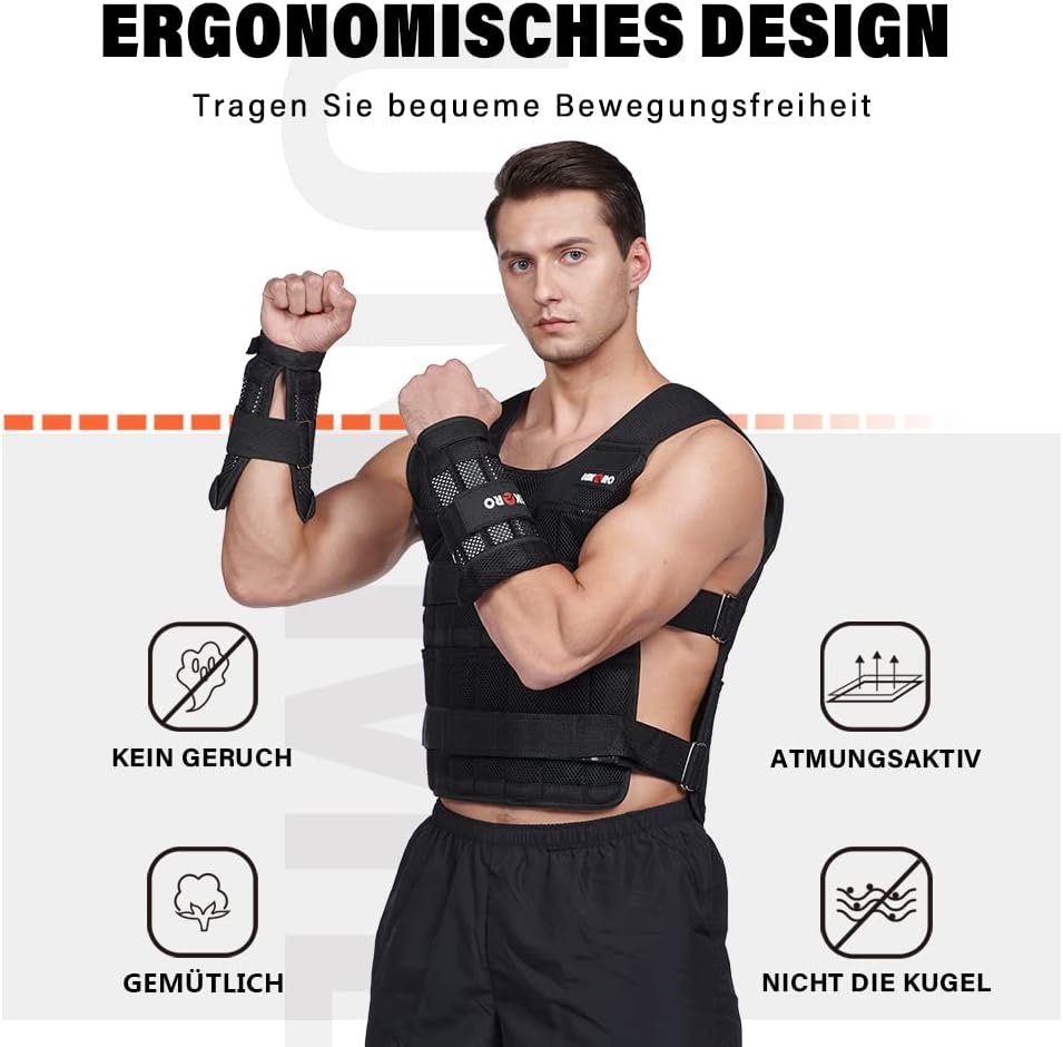 Set Gilet Pesi Regolabili con Pesi Braccia e Gambe - immagine 4