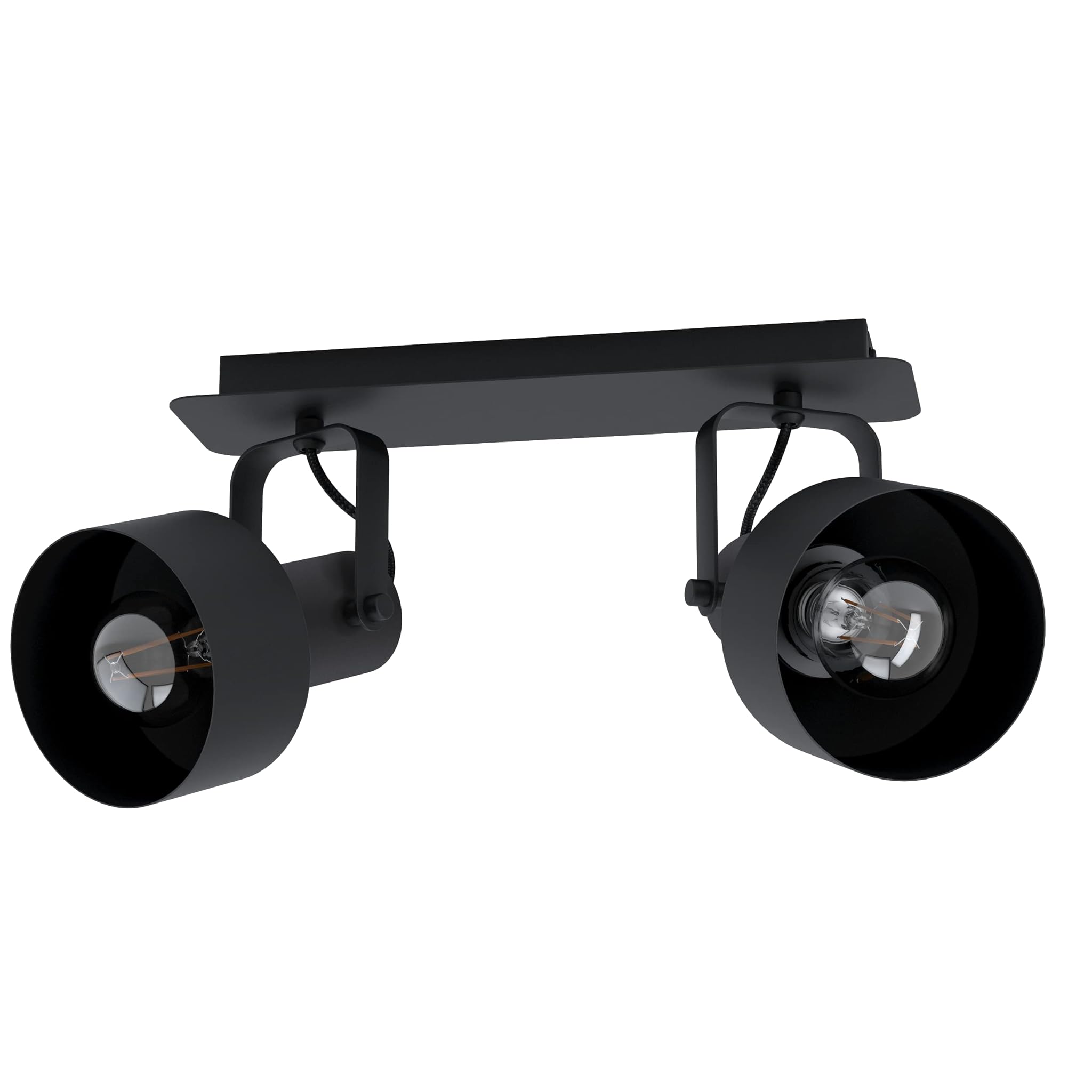 Eglo Lampada da Parete Casibare a Due Luci Nera