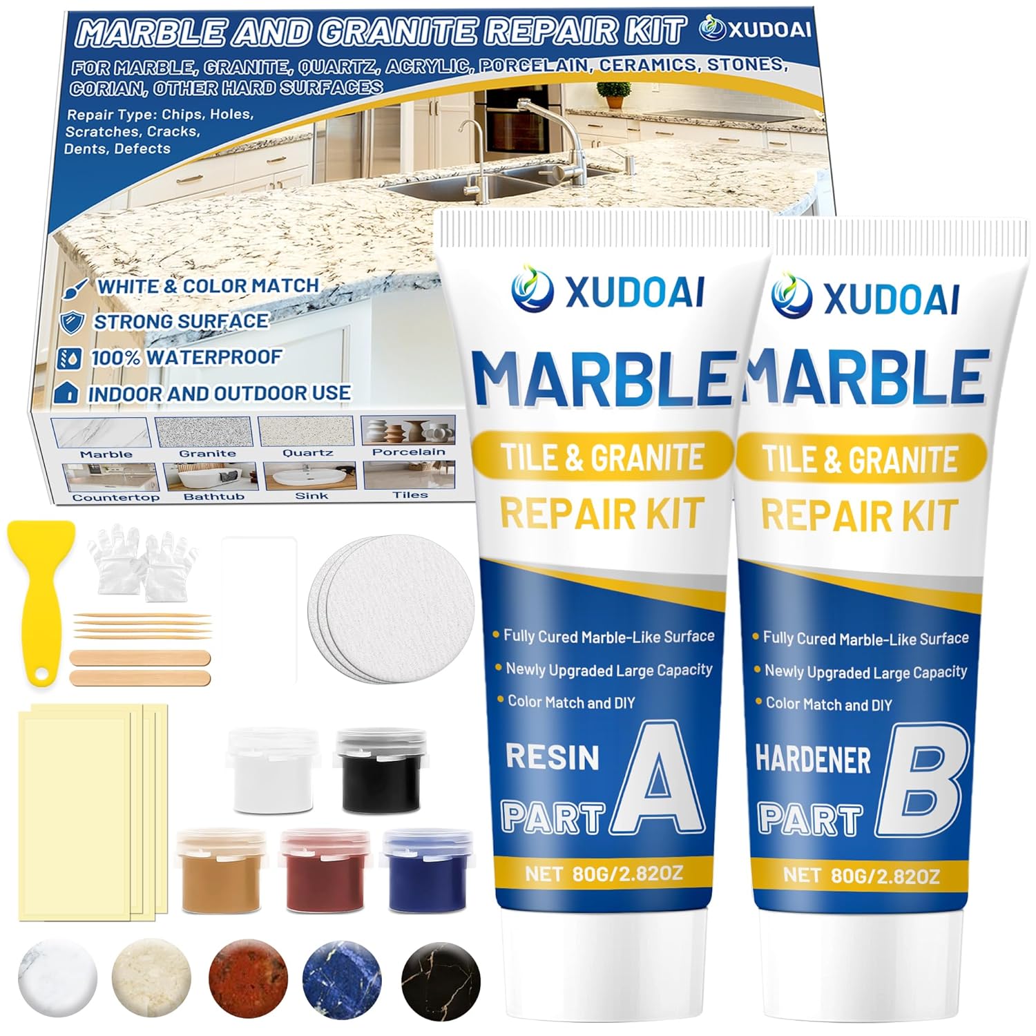 Kit di Riparazione Marmo e Granito 160g - immagine 1