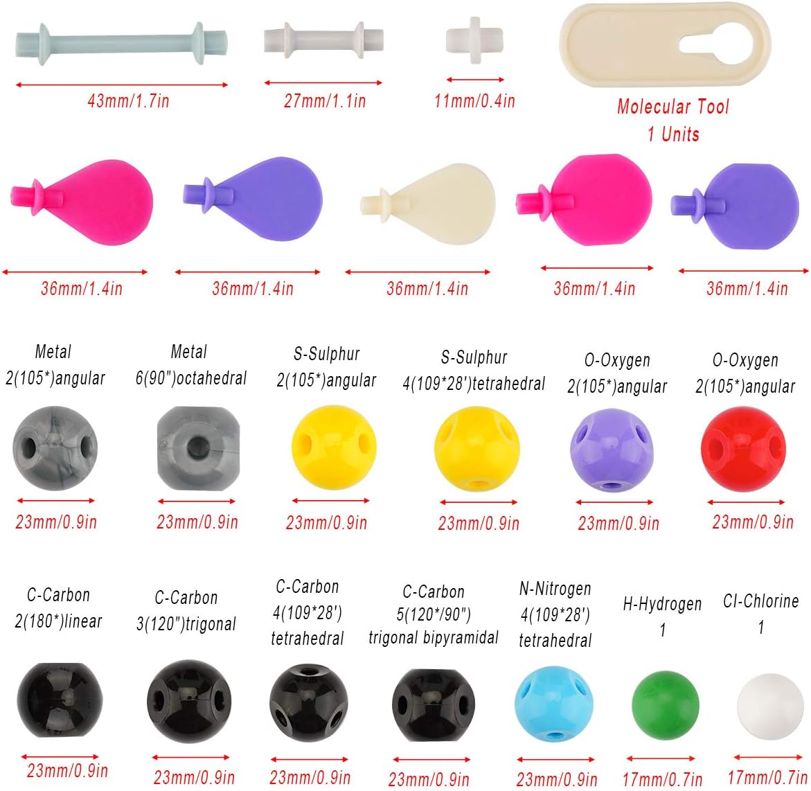 Surplex Kit Modello Molecolare 307 Pezzi - immagine 6