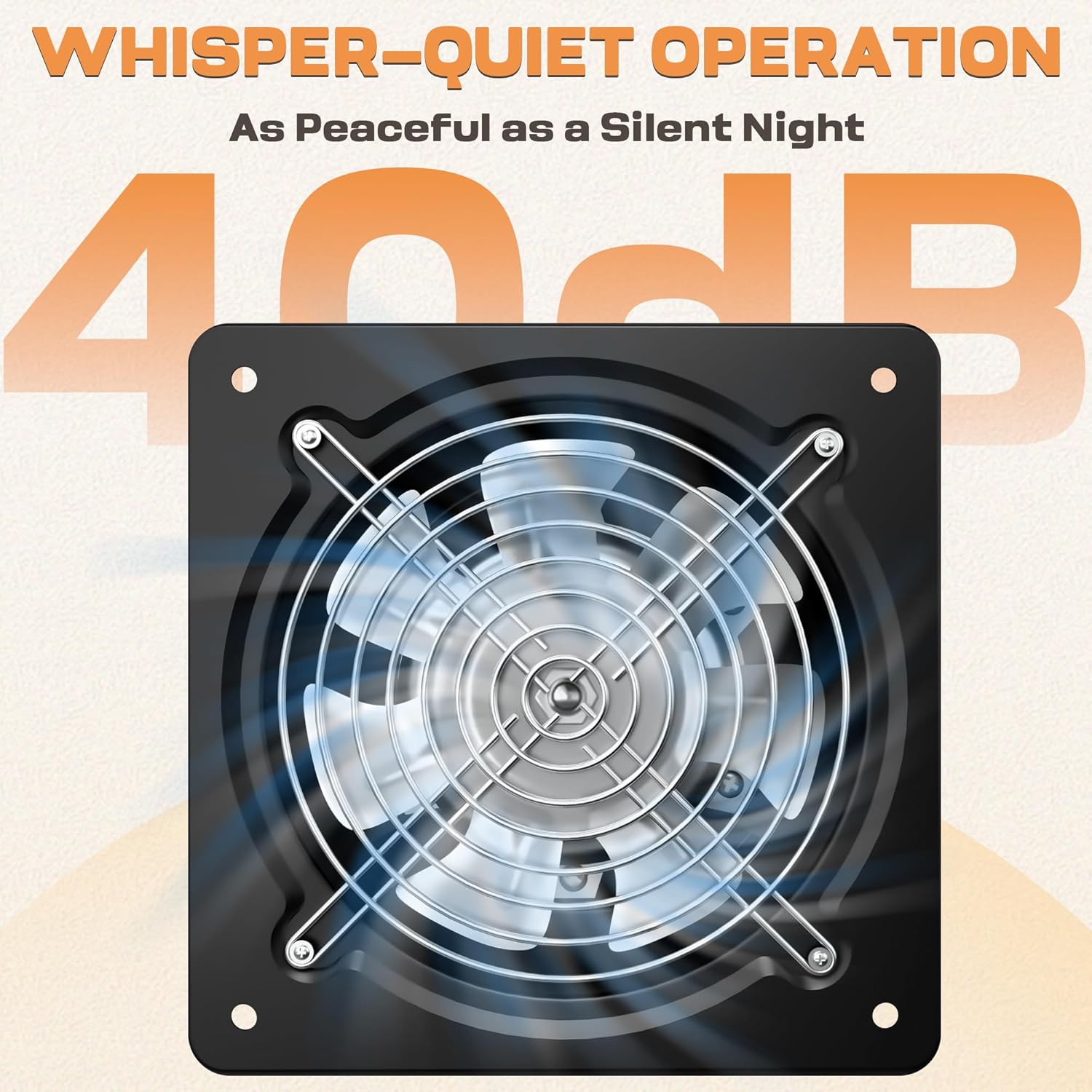 Yrichtra Ventola Aspirazione 150mm 525m³/h Silenziosa, Nero - immagine 3