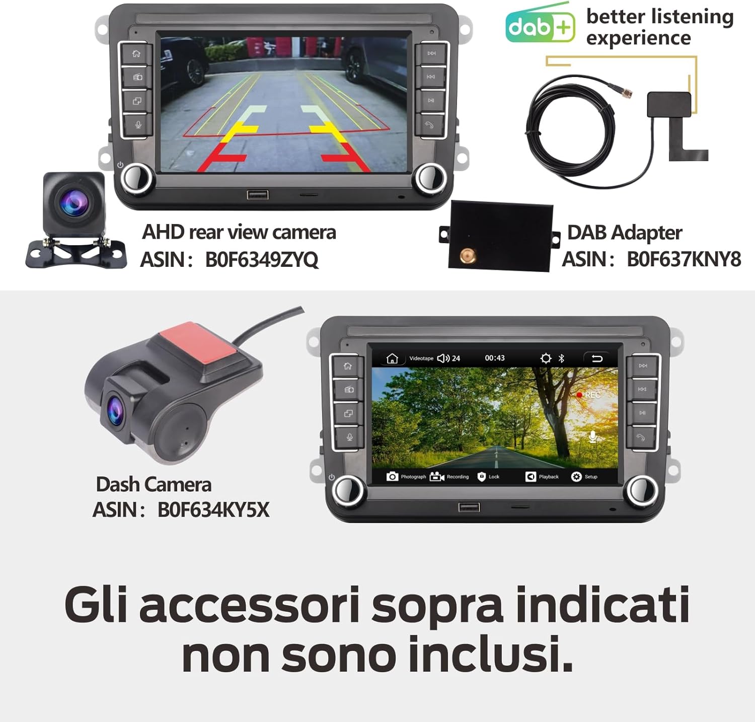 Autoradio per VW con Wireless Carplay Android Auto - immagine 7