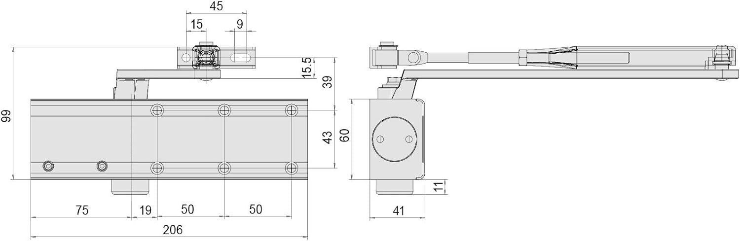 Cisa 1C151103044 Chiudiporta Professional Plus 2 EN 2-4, Nero - immagine 2