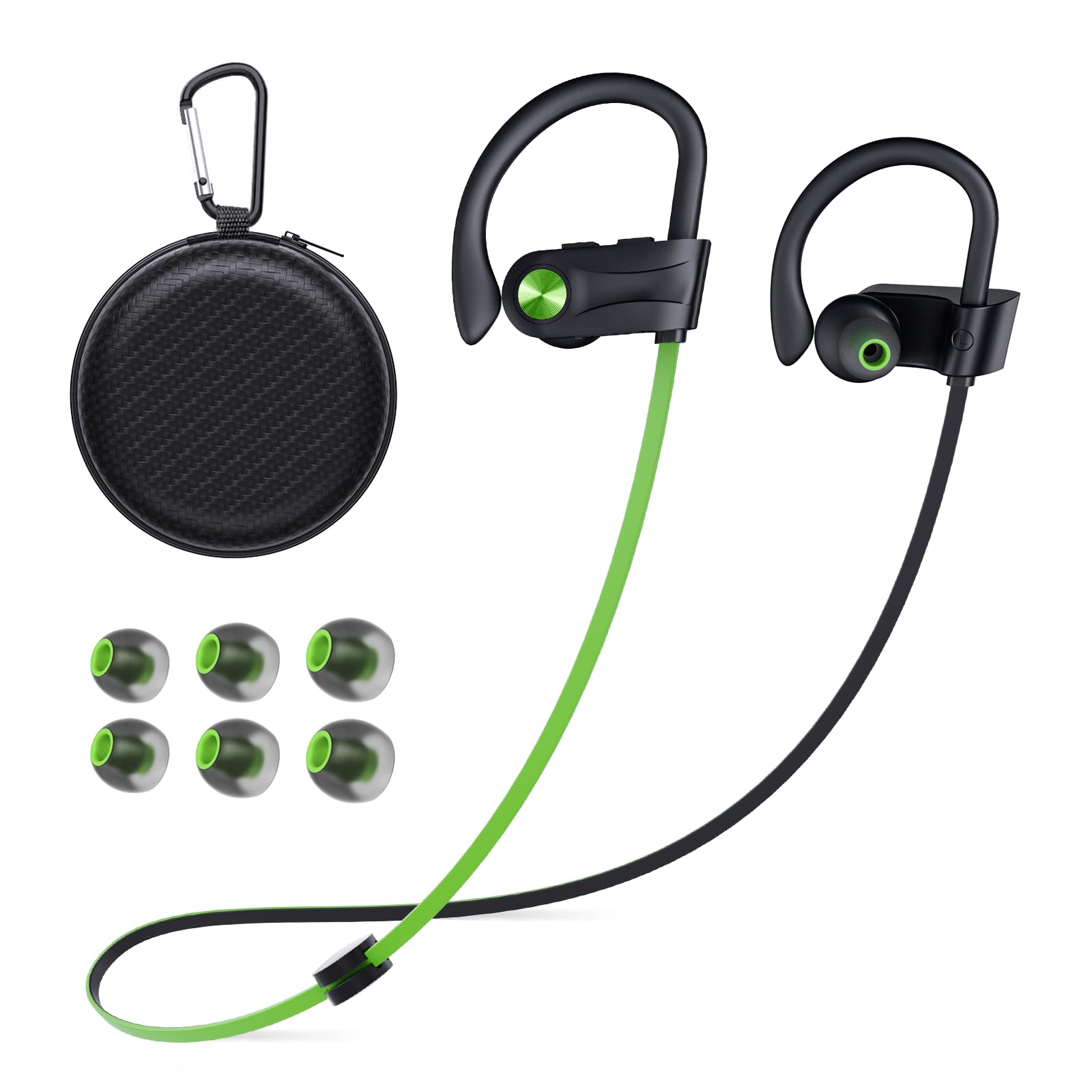 Cuffie Bluetooth Wireless IPX7, Verde