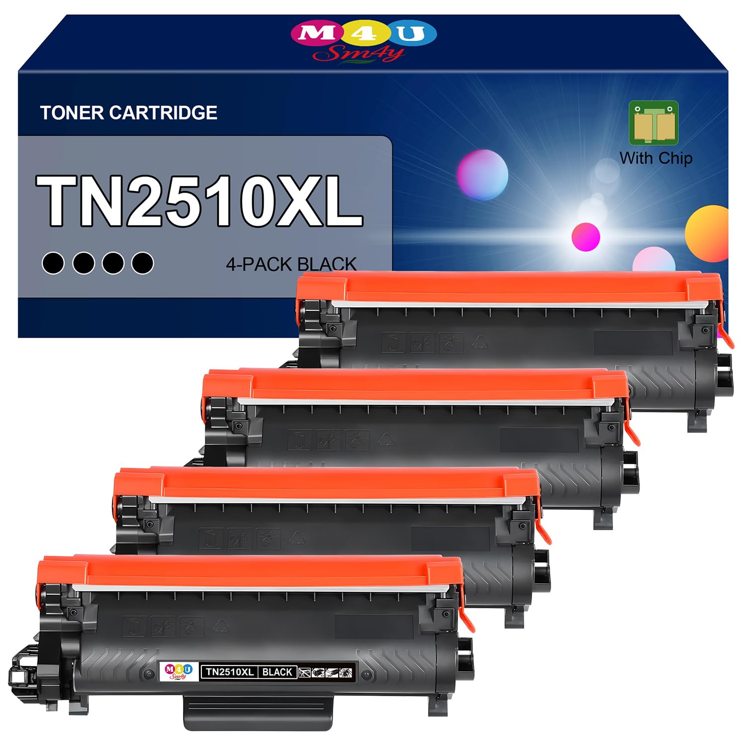 TN-2510XL Cartuccia Toner Alta Capacità (4-pack), Nero