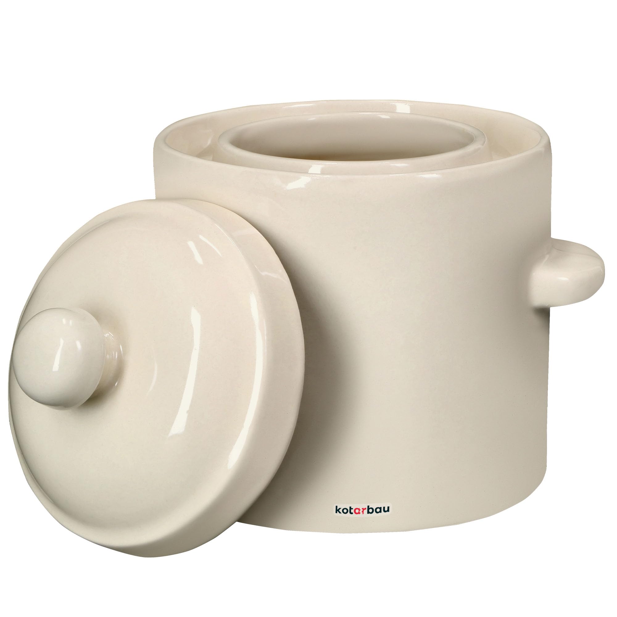 KOTARBAU® Pentola in Terracotta 1,8L con Coperchio