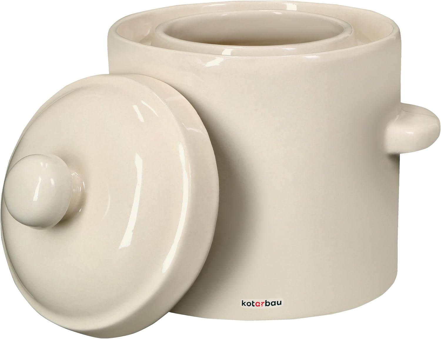 KOTARBAU® Pentola in Terracotta 1,8L con Coperchio - immagine 1