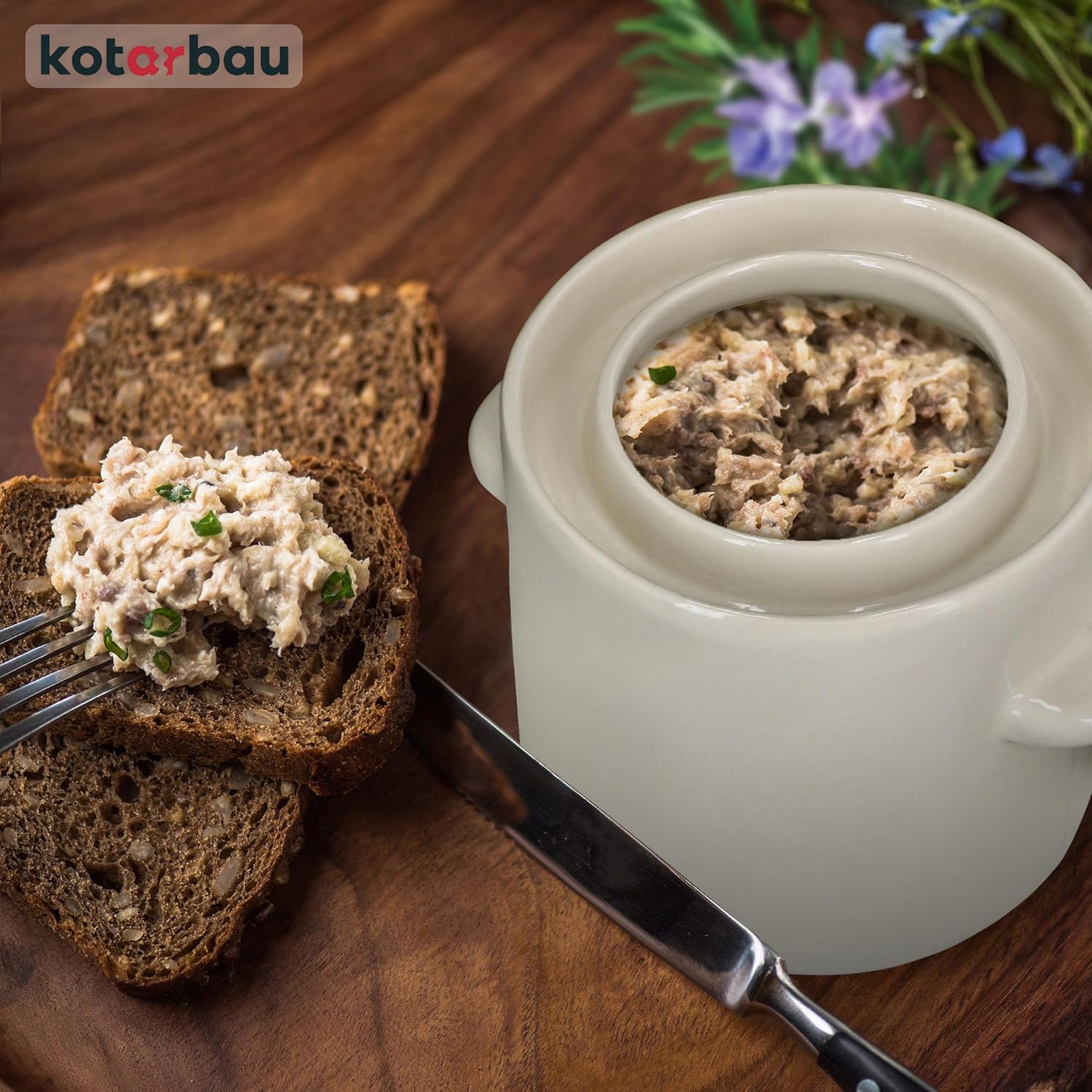 KOTARBAU® Pentola in Terracotta 1,8L con Coperchio - immagine 2