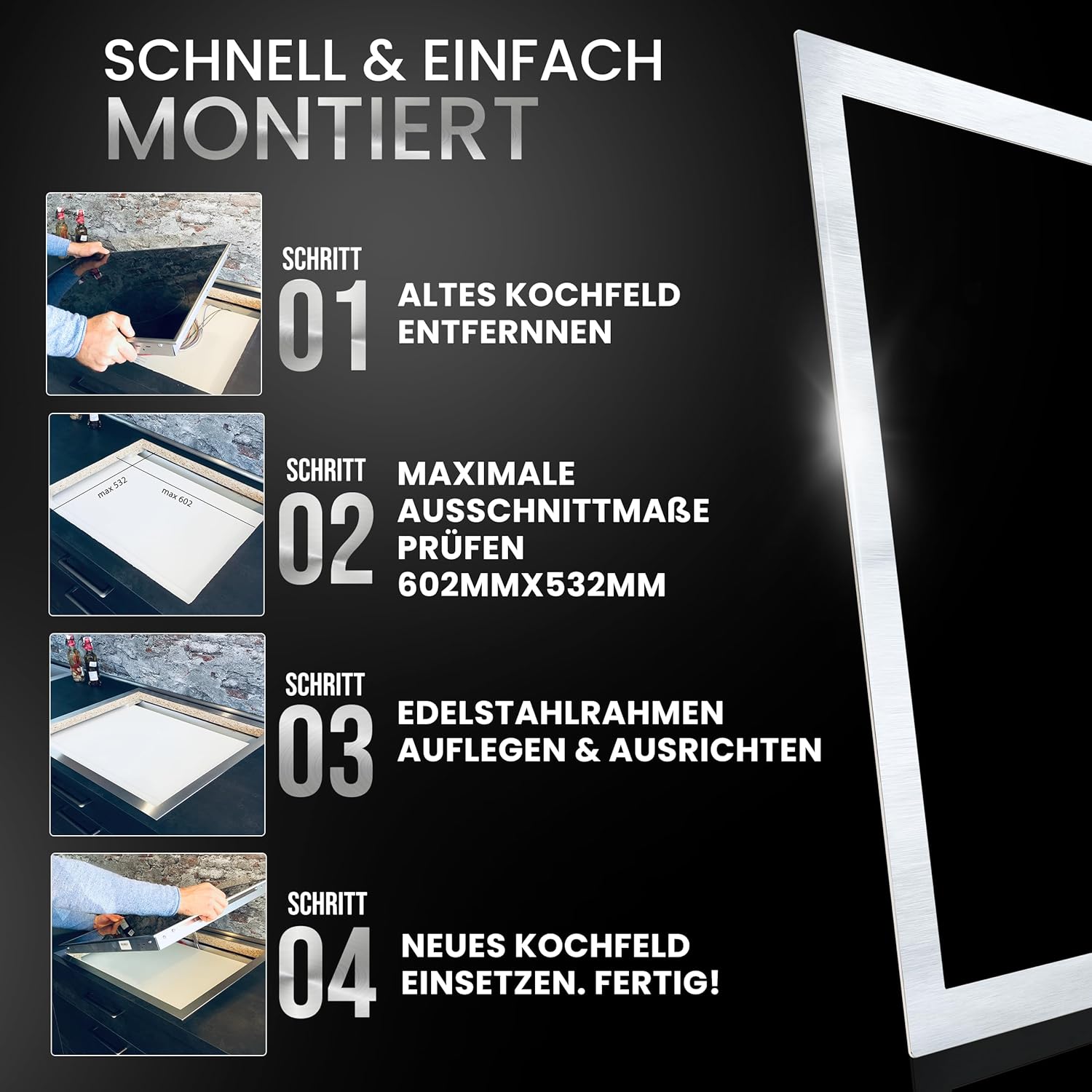 Kasper Solutions Telaio Adattatore per Piani Cottura - immagine 6